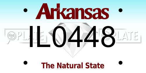 IL0448 Arkansas License Plate