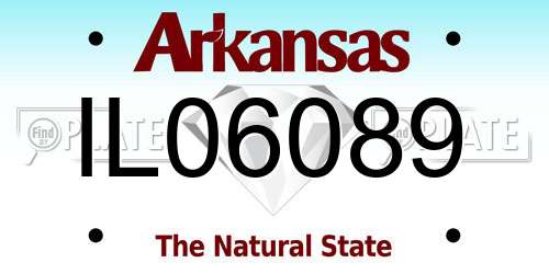 IL06089 Arkansas License Plate