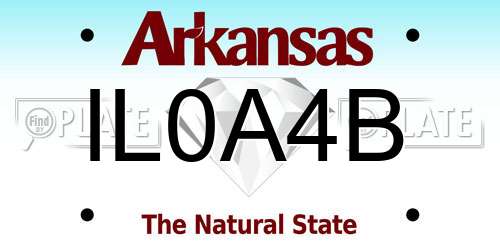 IL0A4B Arkansas License Plate