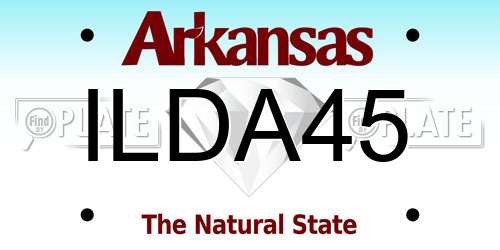 ILDA45 Arkansas License Plate