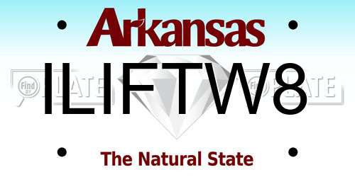 ILIFTW8 Arkansas License Plate