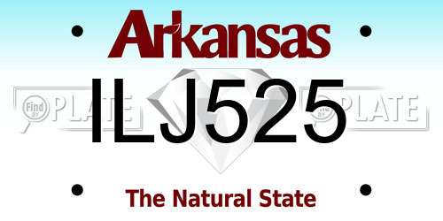 ILJ525 Arkansas License Plate