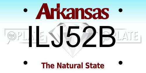 ILJ52B Arkansas License Plate