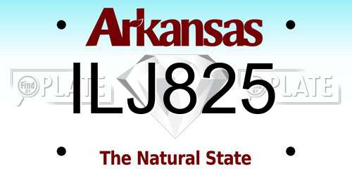 ILJ825 Arkansas License Plate