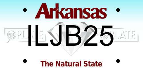 ILJB25 Arkansas License Plate