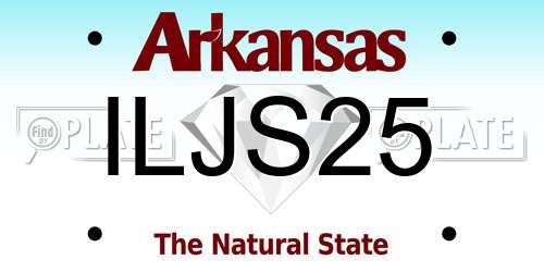 ILJS25 Arkansas License Plate