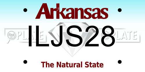 ILJS28 Arkansas License Plate