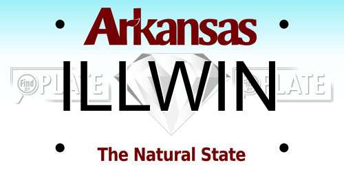 ILLWIN Arkansas License Plate