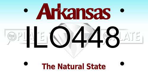 ILO448 Arkansas License Plate