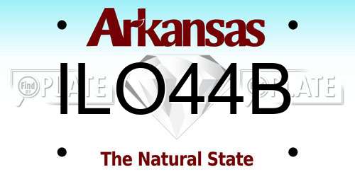 ILO44B Arkansas License Plate