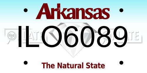 ILO6089 Arkansas License Plate