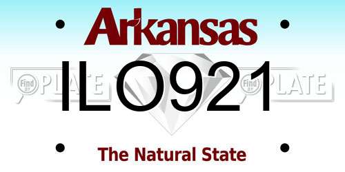 ILO921 Arkansas License Plate