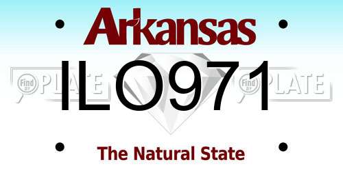ILO971 Arkansas License Plate
