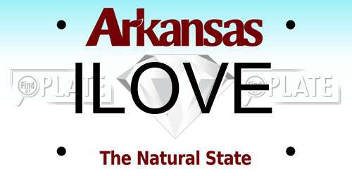 ILOVE Arkansas License Plate