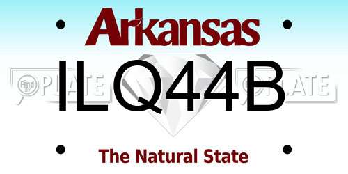 ILQ44B Arkansas License Plate