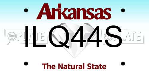 ILQ44S Arkansas License Plate