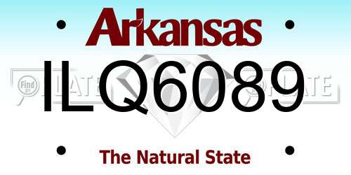 ILQ6089 Arkansas License Plate