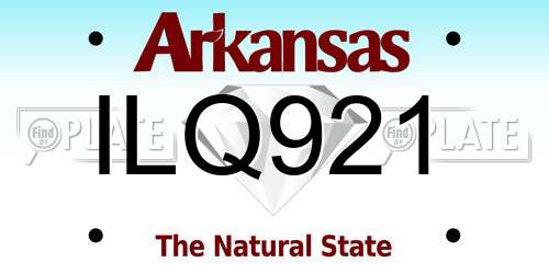 ILQ921 Arkansas License Plate