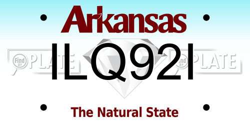 ILQ92I Arkansas License Plate