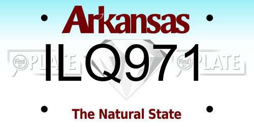 ILQ971 Arkansas License Plate