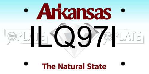 ILQ97I Arkansas License Plate