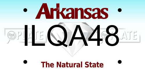 ILQA48 Arkansas License Plate