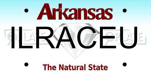 ILRACEU Arkansas License Plate