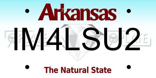 IM4LSU2 Arkansas License Plate