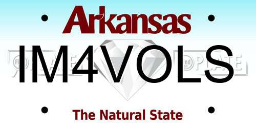 IM4VOLS Arkansas License Plate