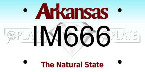 IM666 Arkansas License Plate