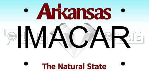 IMACAR Arkansas License Plate