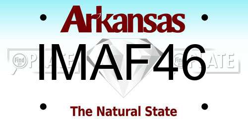 IMAF46 Arkansas License Plate