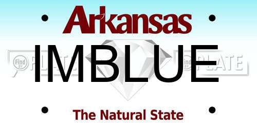 IMBLUE Arkansas License Plate