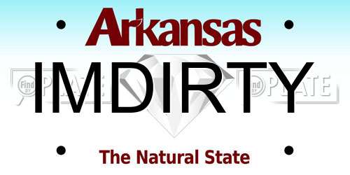 IMDIRTY Arkansas License Plate