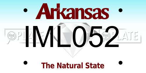 IML052 Arkansas License Plate