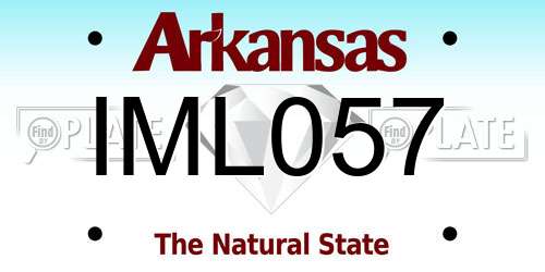 IML057 Arkansas License Plate