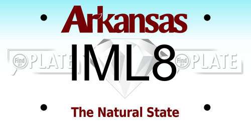 IML8 Arkansas License Plate