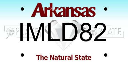 IMLD82 Arkansas License Plate