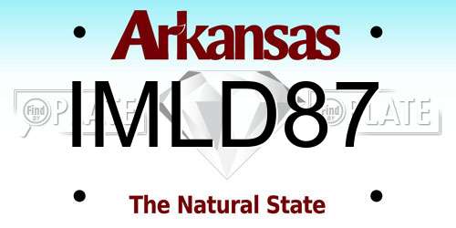 IMLD87 Arkansas License Plate