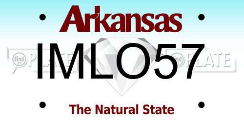 IMLO57 Arkansas License Plate