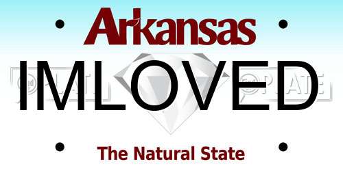IMLOVED Arkansas License Plate