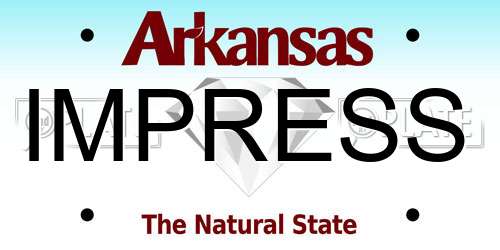 IMPRESS Arkansas License Plate
