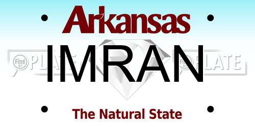 IMRAN Arkansas License Plate
