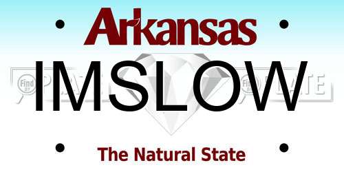 IMSLOW Arkansas License Plate