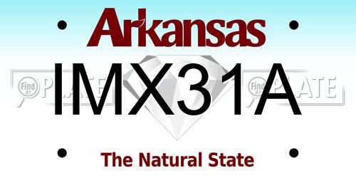 IMX31A Arkansas License Plate