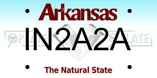 IN2A2A Arkansas License Plate