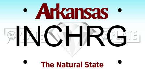 INCHRG Arkansas License Plate
