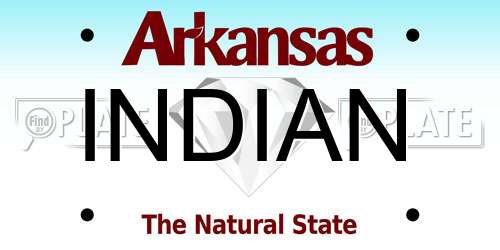INDIAN Arkansas License Plate