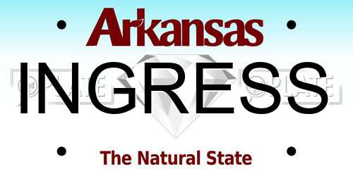 INGRESS Arkansas License Plate