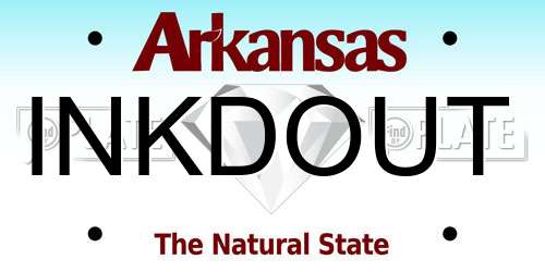 INKDOUT Arkansas License Plate